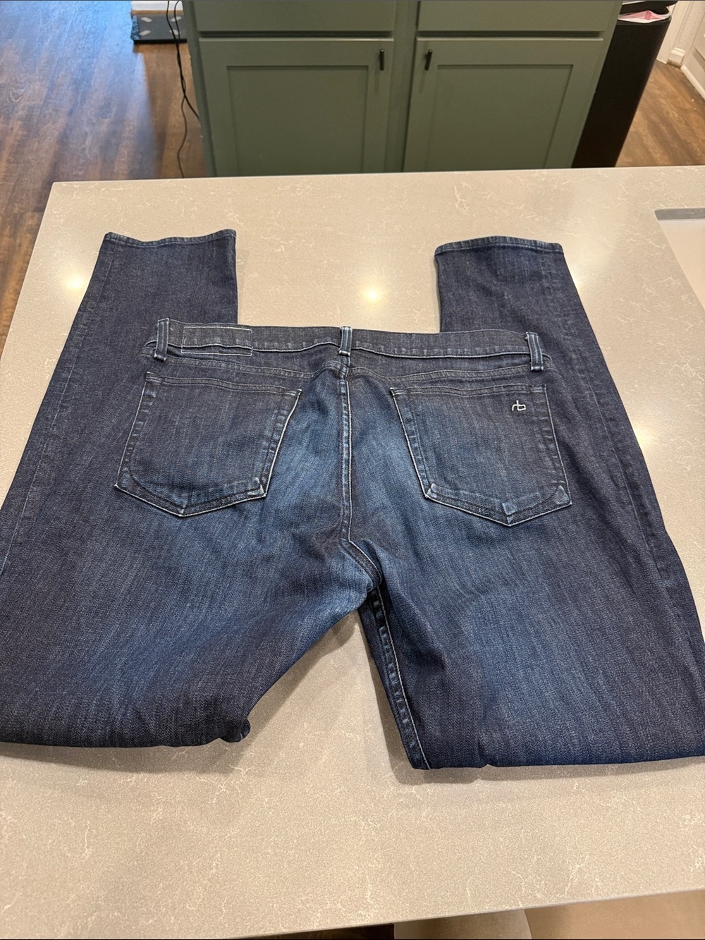 rag & bone Men's Dark Blue Slim Straight Jeans - Picture 8 of 8